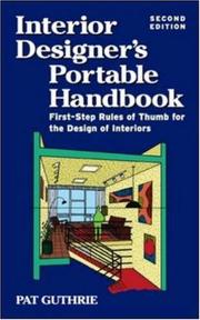 Cover of: Interior Design Portable Handbook : First-Step Rules of Thumb for Interior Architecutre