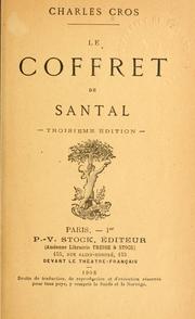 Cover of: Le coffret de Santal.
