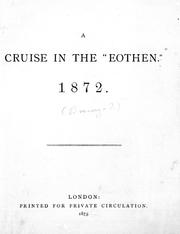 Cover of: A cruise on the Eothen, 1872