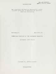 Cover of: Numerical solution of the Boltzmann equation.