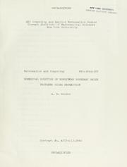 Cover of: Numerical solution of nonlinear boundary value problems using reflection. by Arthur D. Snider