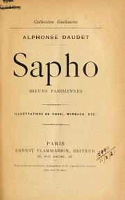 Cover of: Sapho, moeurs parisiennes.: Illus. de Rossi, Myrbach, etc.