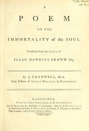 Cover of: A poem on the immortality of the soul