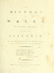 Cover of: history of Wales