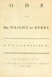 Cover of: Ode to Mr. Wright of Derby.