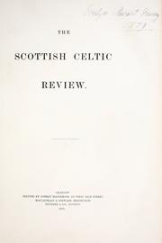 Cover of: The Scottish Celtic review. by 