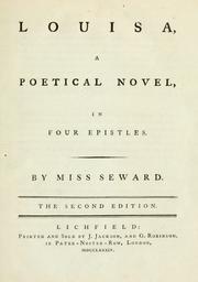 Cover of: Louisa: a political novel, in four epistles.