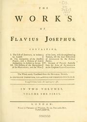 Cover of: The works of Flavius Josephus