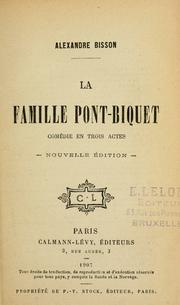 Cover of: famille Pont-Biquet: comédie en trois actes.