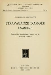 Cover of: Stravaganze d'amore by Cristoforo Castelletti