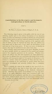 Contributions to the descriptive and systematic coleopterology of North America .. by Casey, Thos. L.