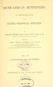 Cover of: South-African butterflies: a monograph of the extra-tropical species