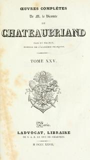 Cover of: OEuvres complètes. by François-René de Chateaubriand