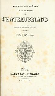 Cover of: OEuvres complètes. by François-René de Chateaubriand, François-René de Chateaubriand