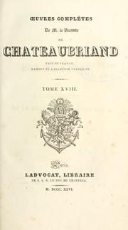 Cover of: OEuvres complètes. by François-René de Chateaubriand, François-René de Chateaubriand