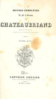 Cover of: OEuvres complètes. by François-René de Chateaubriand, François-René de Chateaubriand