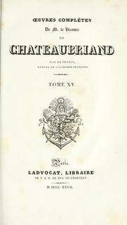 Cover of: OEuvres complètes. by François-René de Chateaubriand, François-René de Chateaubriand