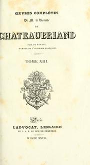 Cover of: OEuvres complètes. by François-René de Chateaubriand
