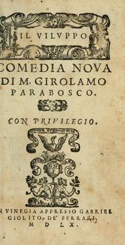 Cover of: Il Vilvppo: comedia nova.