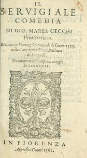 Cover of: Il servigiale by Giovanni Maria Cecchi