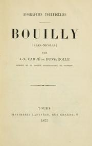 Cover of: Bouilly, Jean-Nicolas.
