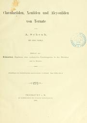 Cover of: Clavulariiden, Xeniiden und Alcyoniiden von Ternate. by A. Schenk