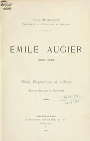 Cover of: Émile Augier, 1820-1889: étude biographique et critique.