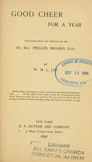 Cover of: Good cheer for a year by Phillips Brooks