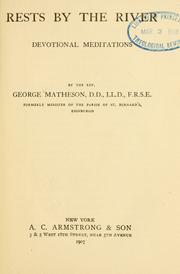Cover of: Rests by the river by Matheson, George