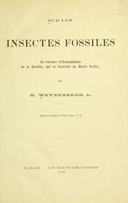 Sur les insectes fossiles du Calcaire Lithographique de la Bavière, qui se trouvent au Musée Teyler by H. Weyenbergh