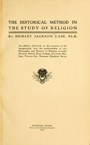 Cover of: The historical method in the study of religion