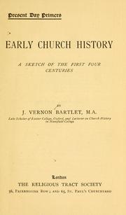 Cover of: Early church history by J. Vernon Bartlet