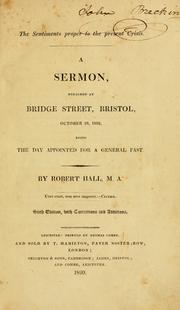 Cover of: [Sermons] by Hall, Robert