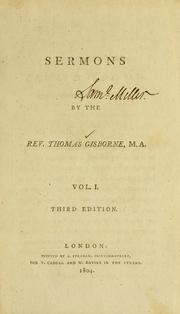 Cover of: Sermons. by Thomas Gisborne