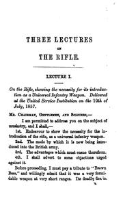 Cover of: Three lectures upon the rifle by Ernest Christian Wilford