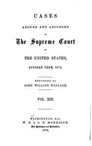 Cover of: Cases Argued and Adjudged in the Supreme Court of the United States
