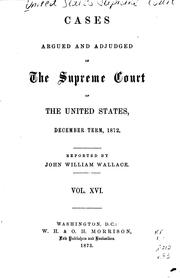 Cover of: Cases Argued and Adjudged in the Supreme Court of the United States