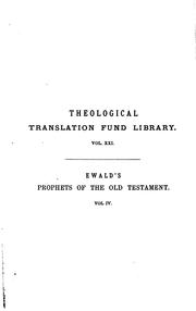 Cover of: Commentary on the Prophets of the Old Testament