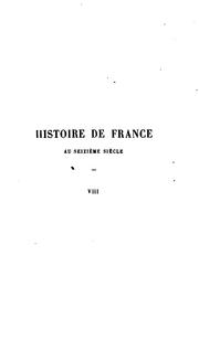 Cover of: Histoire de France by Jules Michelet