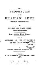 Cover of: THE PROPHECIES OF THE BRAHAN SEER by Alexander Mackenzie