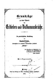 Cover of: Grundzüge zu einer Theorie der Erdbeben und Vulkanausbrüche