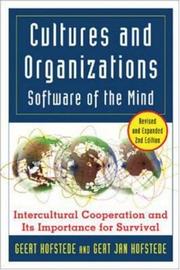 Cultures and organizations software of the mind by Geert H. Hofstede
