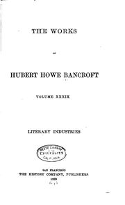 Cover of: THE WORKS by Hubert Howe Bancroft