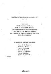 Cover of: Report of the State Board of Geological Survey