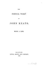 Cover of: The Poetical Works of John Keats