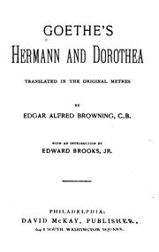 Cover of: Goethe's Hermann and Dorothea