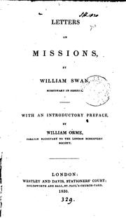 Cover of: Letters on missions