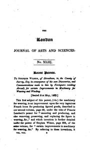 Cover of: The London journal of arts and sciences | w. newton