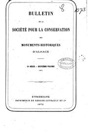 Bulletin de la Société pour la conservation des monuments historiques d'Alsace