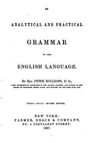 Cover of: Analytical and Practical Grammar